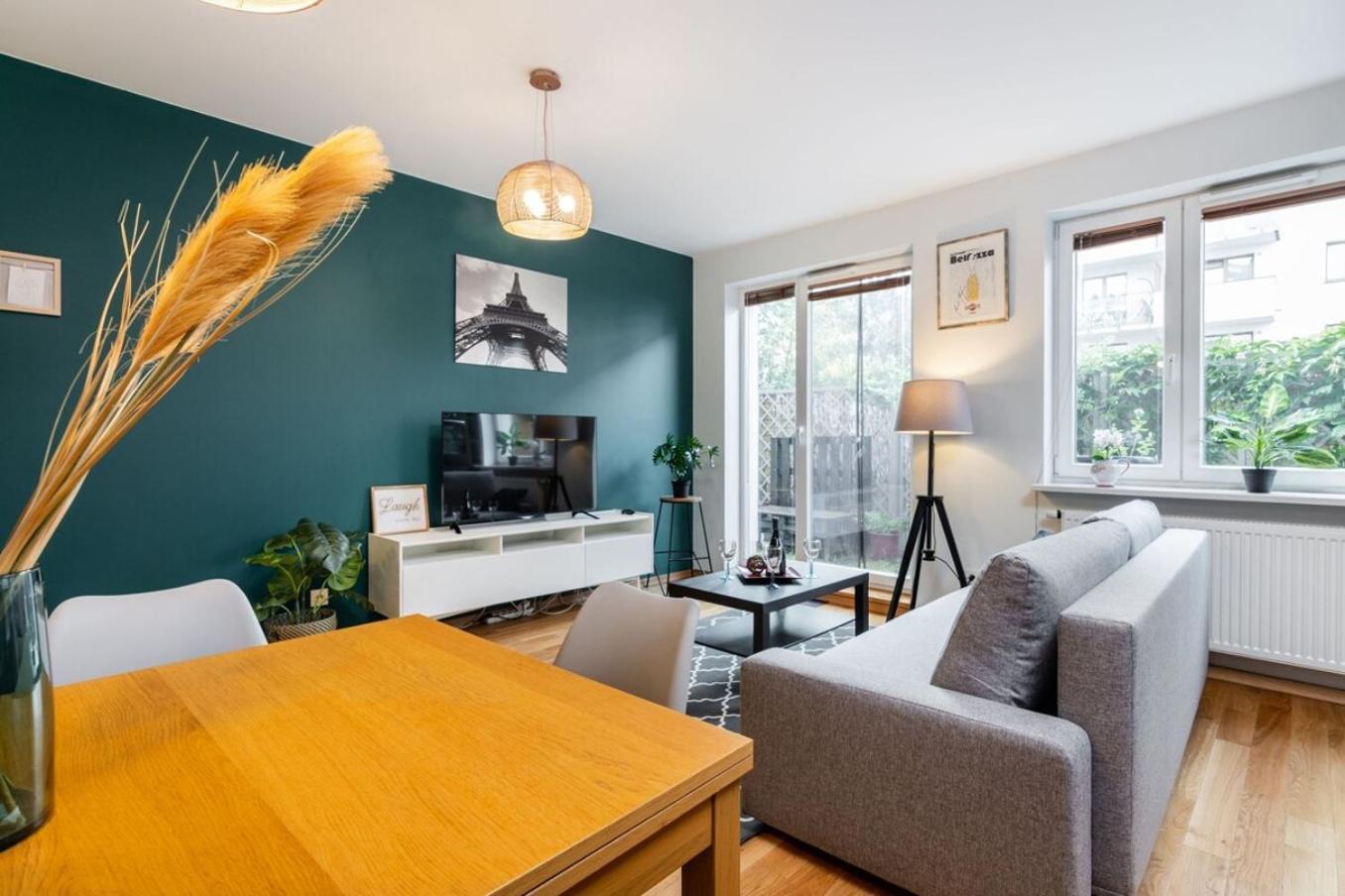 Modern 70M Apartment With Private Garden Metro Warszawa Exteriör bild