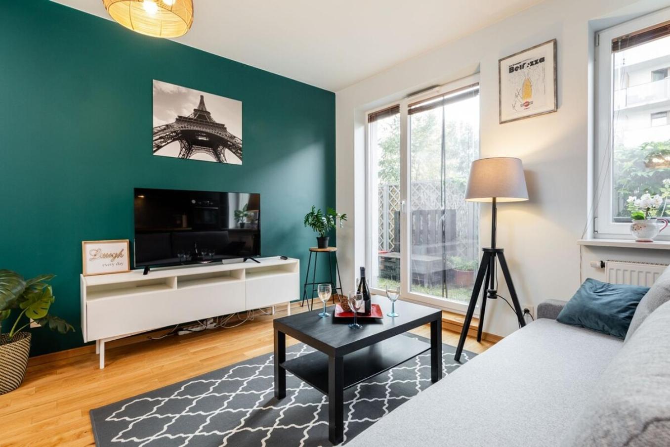 Modern 70M Apartment With Private Garden Metro Warszawa Exteriör bild